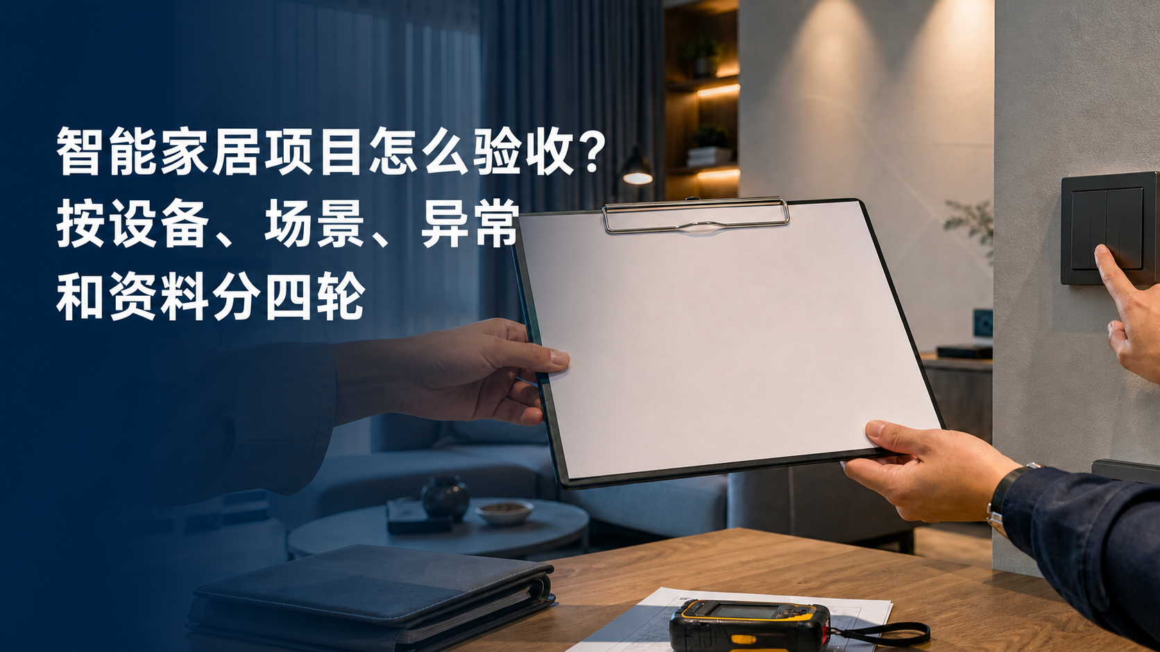 文章封面：智能家居项目怎么验收？按设备、场景、异常和资料分四轮