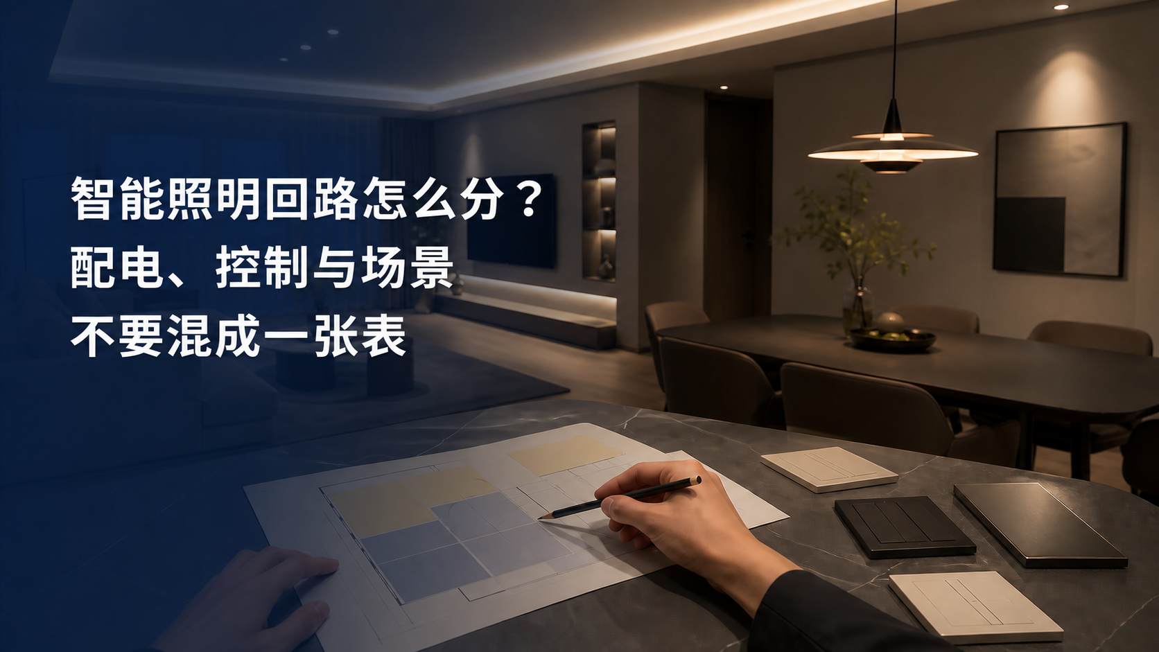 文章封面：智能照明回路怎么分？配电、控制与场景不要混成一张表