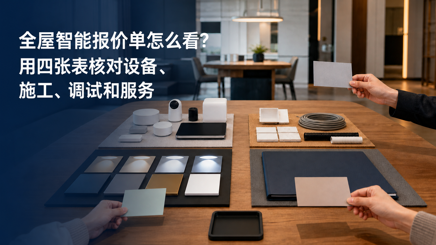 文章封面：全屋智能报价单怎么看？用四张表核对设备、施工、调试和服务