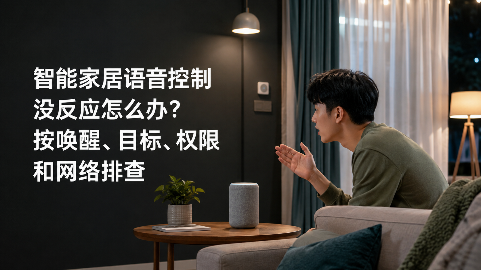 智能家居语音控制没反应怎么办？按唤醒、目标、权限和网络排查