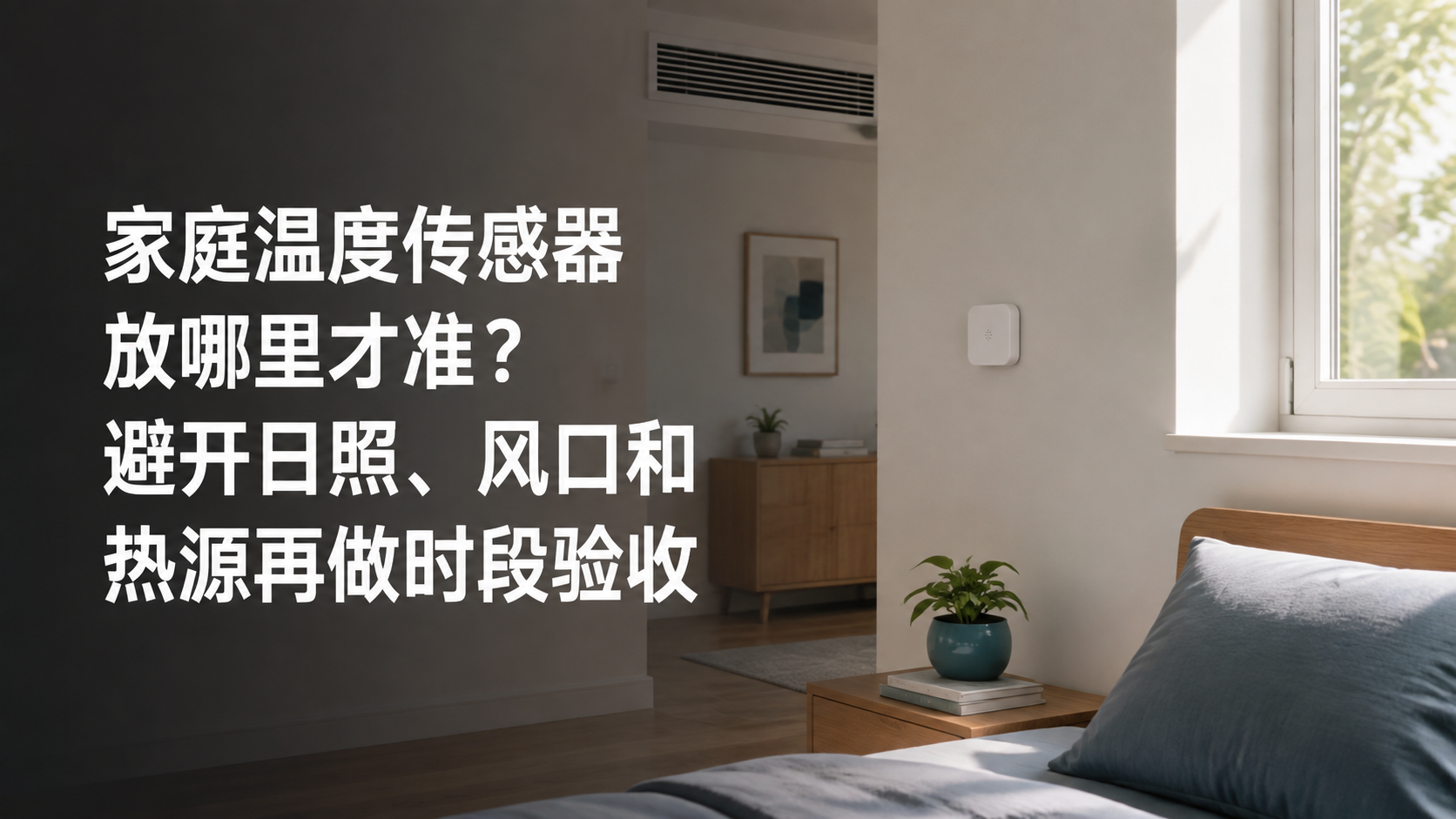 家庭温度传感器放哪里才准？避开日照、风口和热源再做时段验收