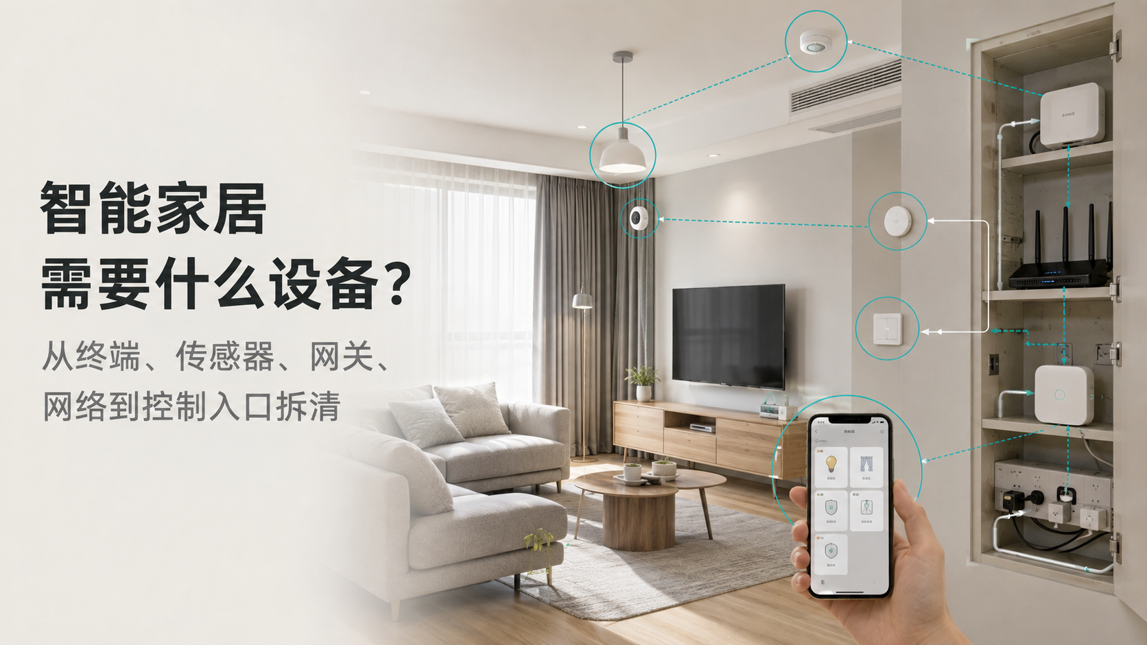 智能家居需要什么设备?从终端、传感器、网关、网络到控制入口拆清
