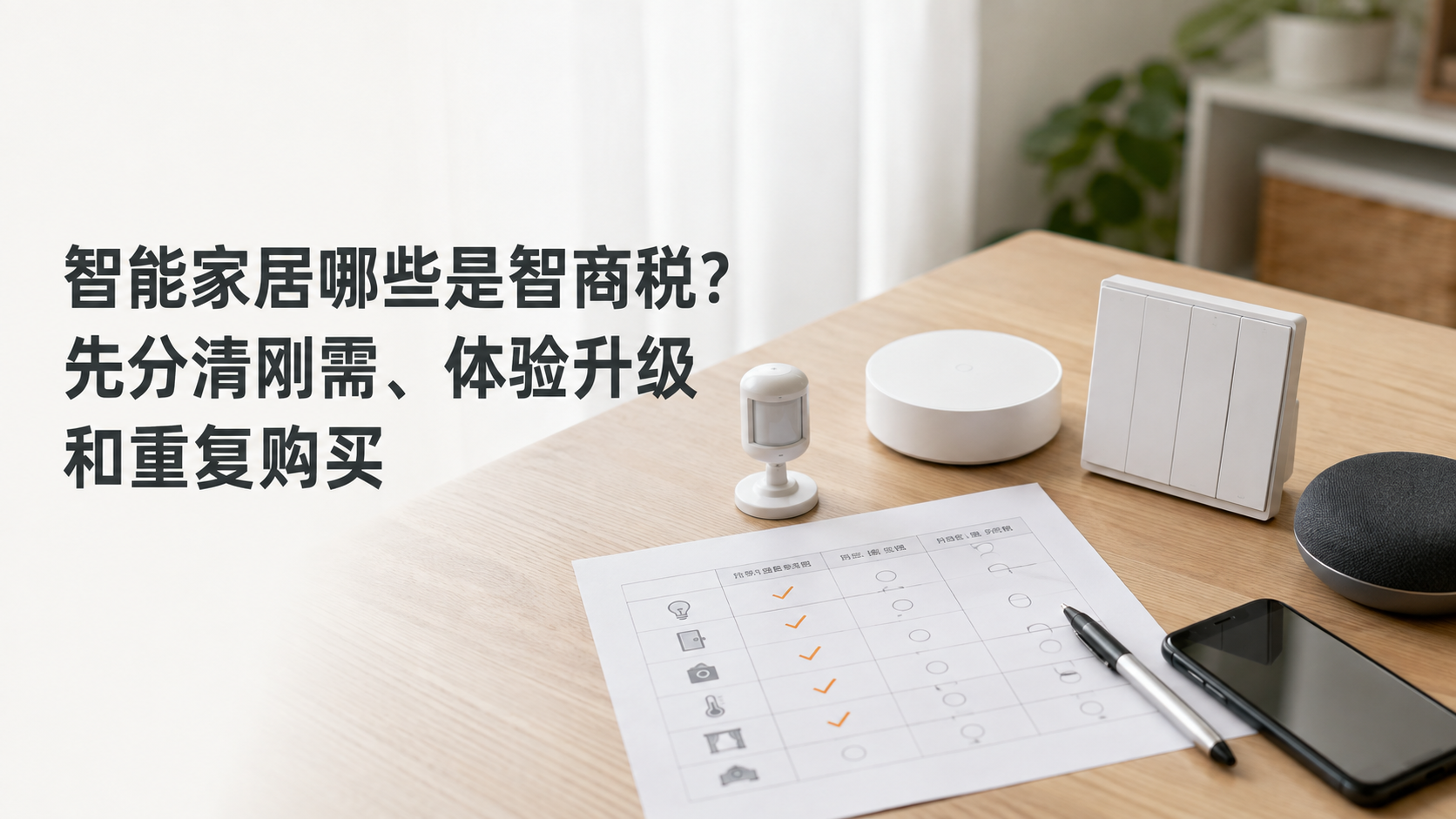 智能家居哪些是智商税？先分清刚需、体验升级和重复购买