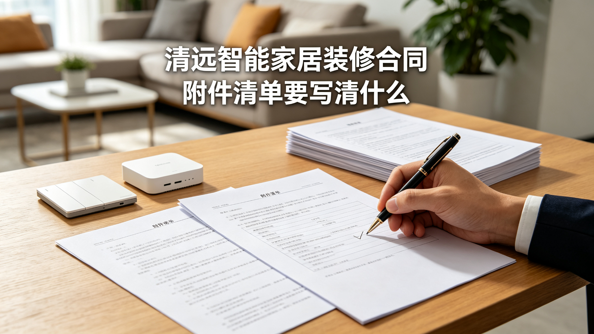 签智能家居合同要检查的附件清单