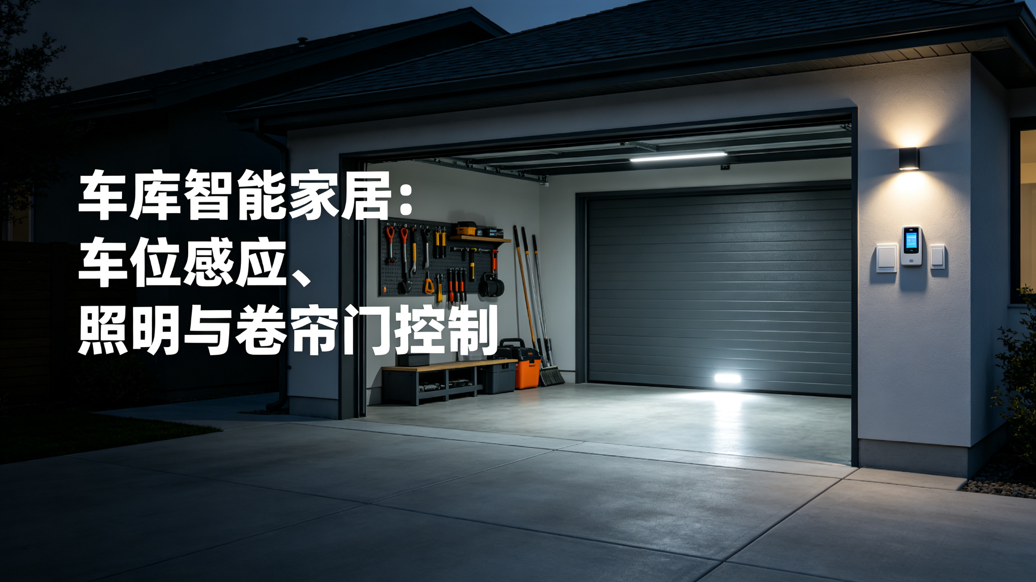 车库智能家居：车位感应、照明与卷帘门控制