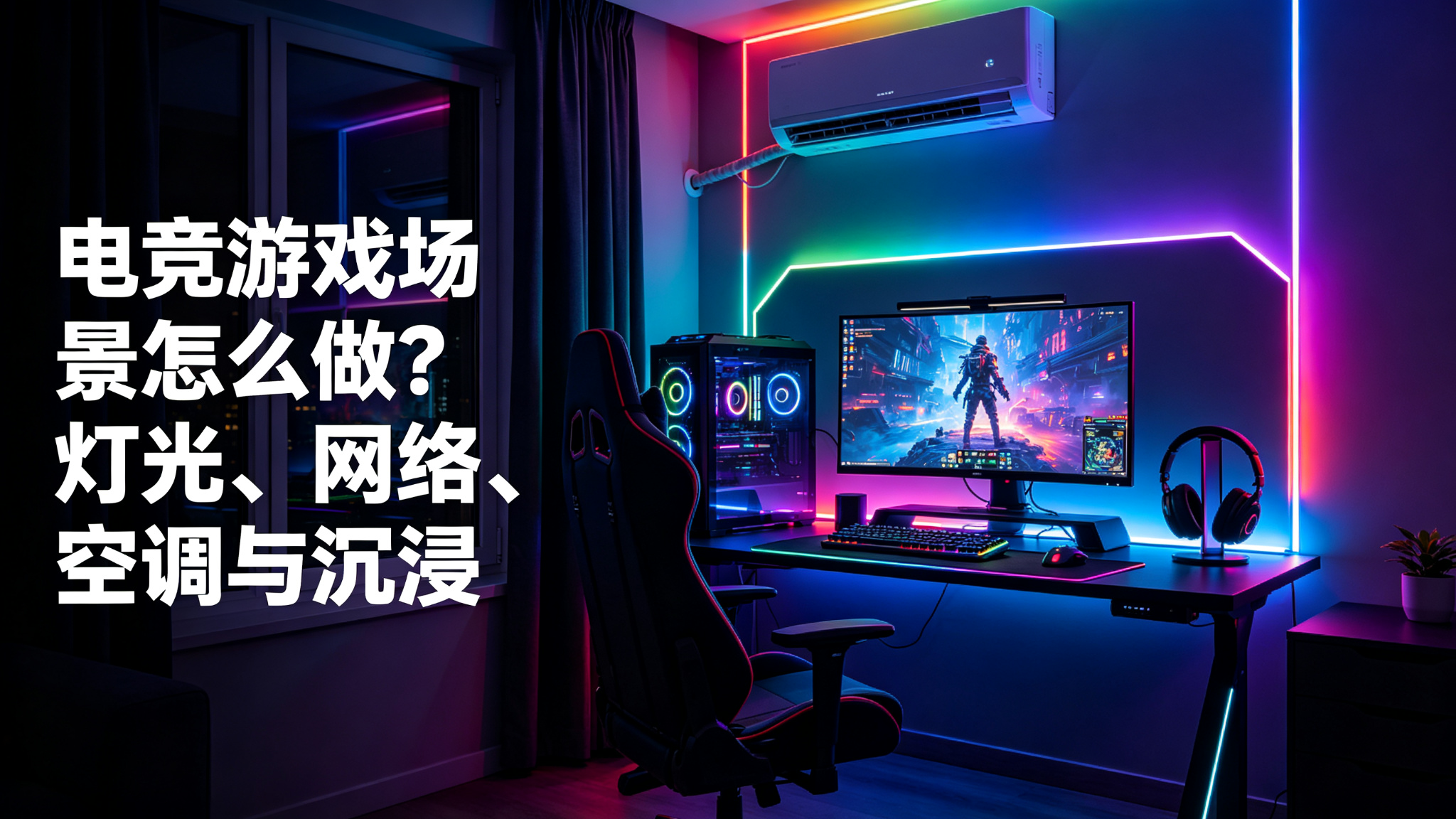 电竞游戏场景怎么做?灯光、网络、空调与沉浸感