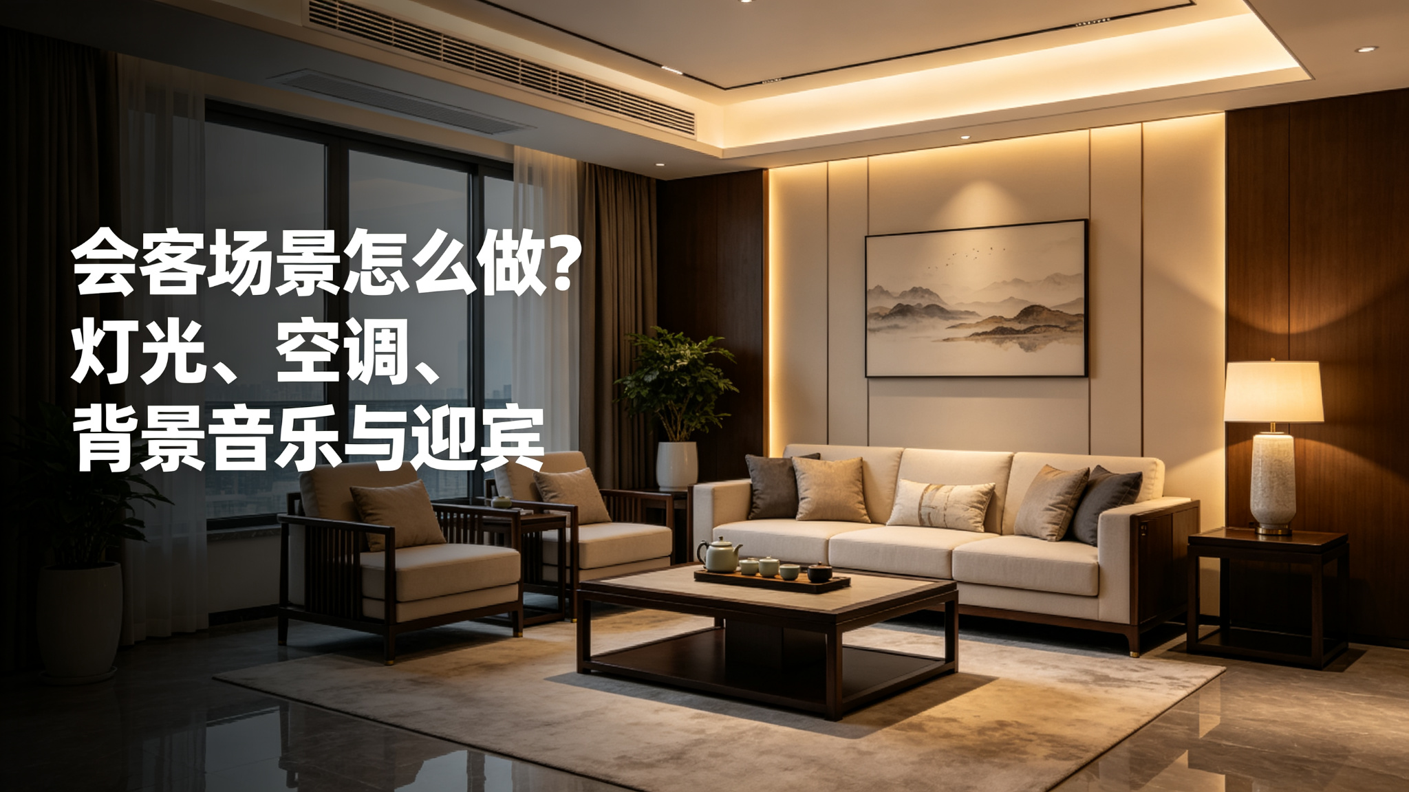 会客场景怎么做?灯光、空调、背景音乐与迎宾