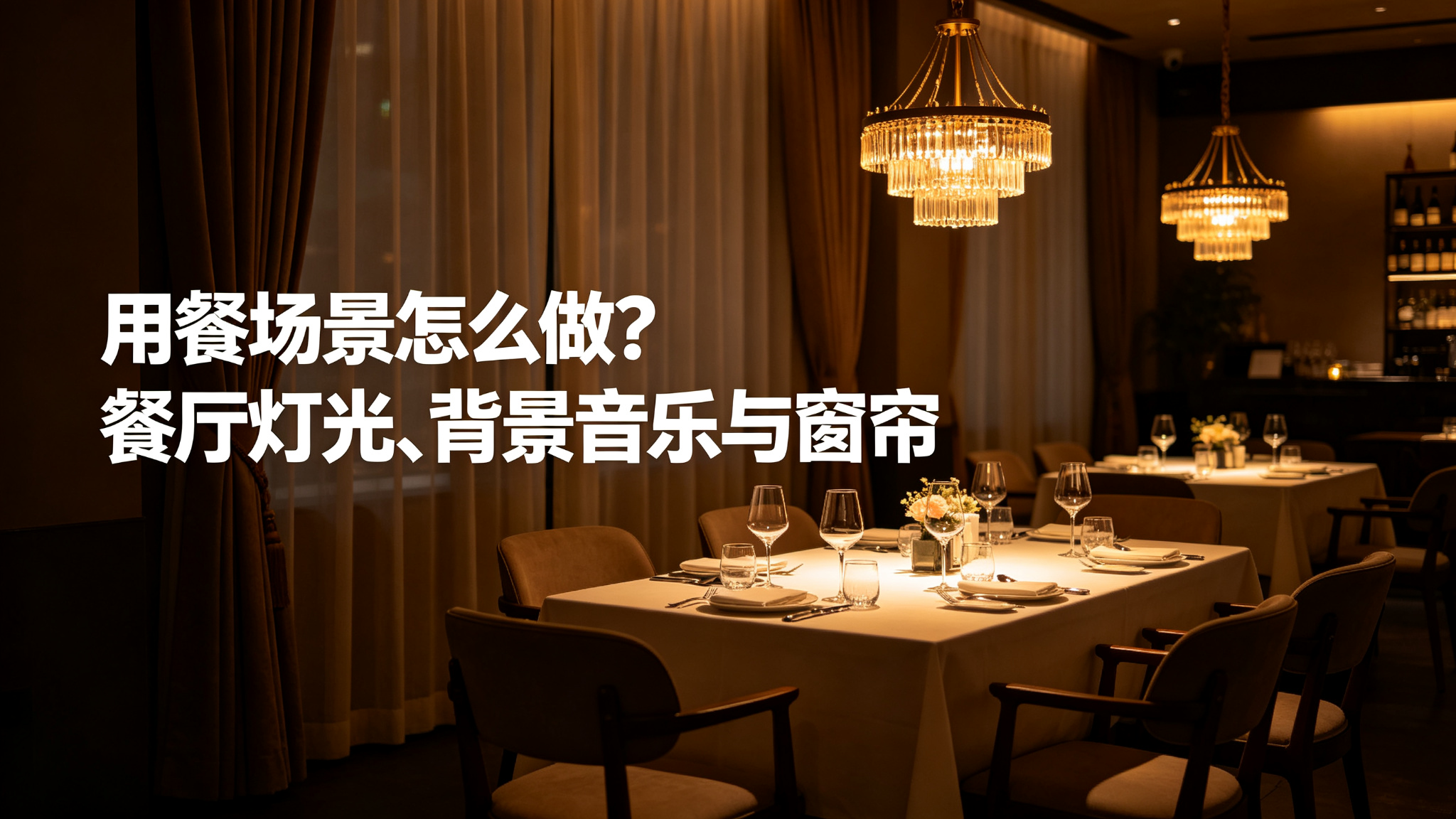 用餐场景怎么做?餐厅灯光、背景音乐与窗帘