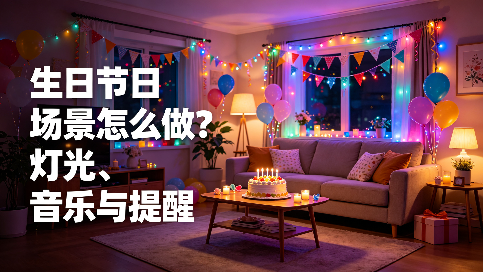 生日节日场景怎么做？灯光、音乐与提醒