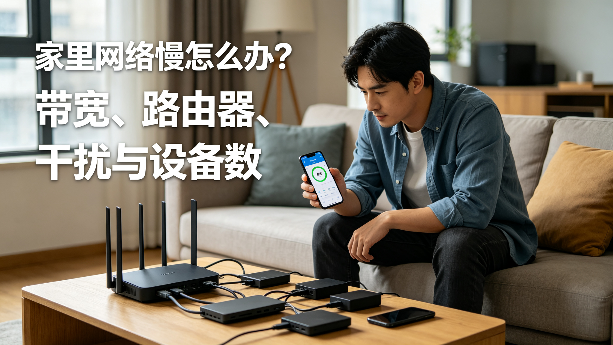 家里网络慢怎么办?带宽、路由器、干扰与设备数排查