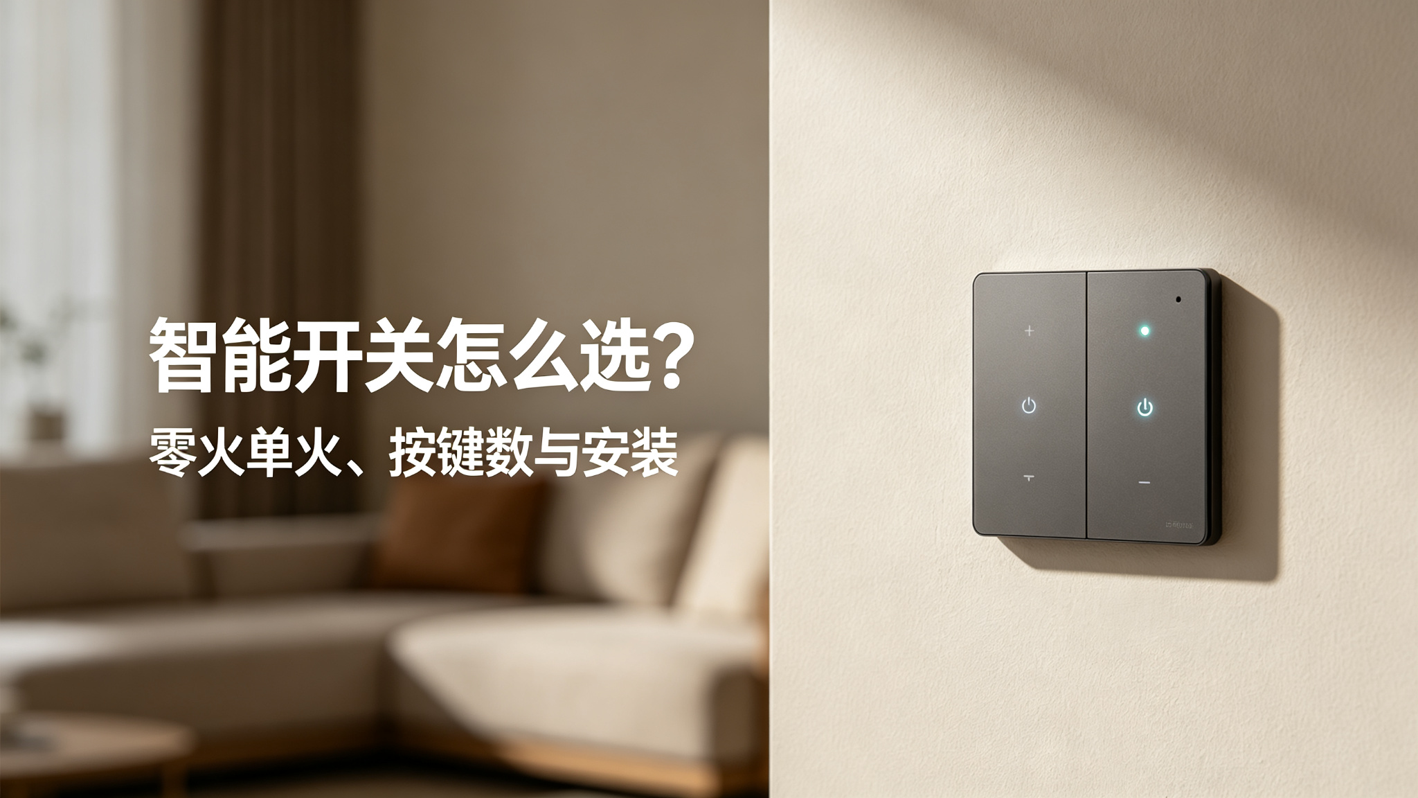 智能开关怎么选？零火单火、按键数与安装
