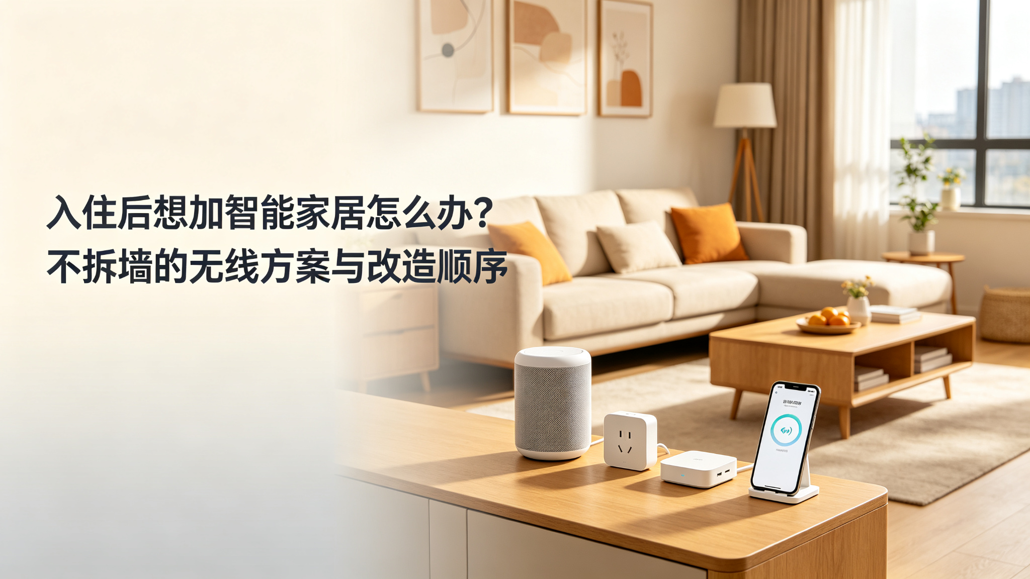 入住后想加智能家居怎么办?不拆墙的无线方案与改造顺序