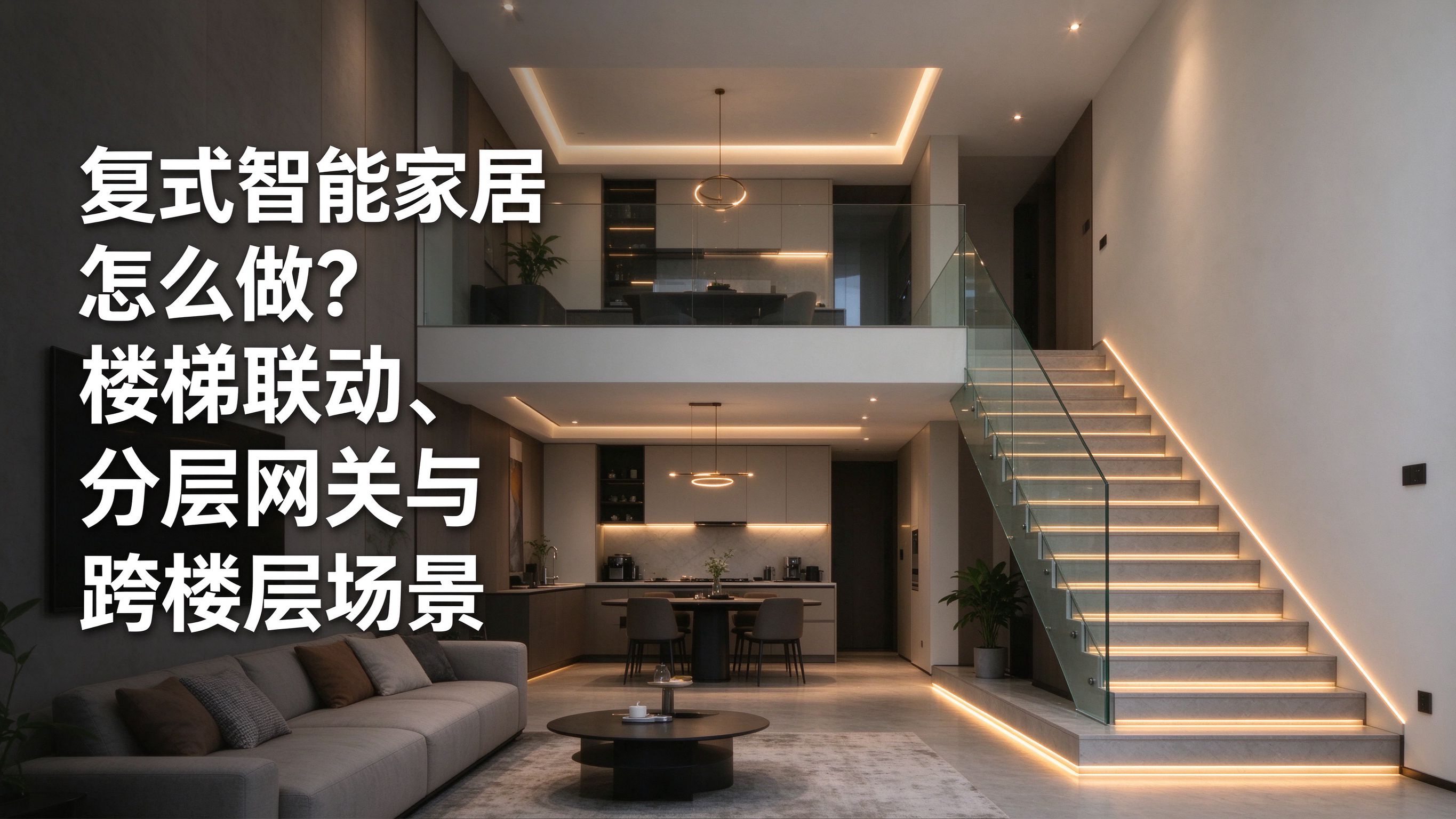 复式智能家居怎么做?楼梯联动、分层网关与跨楼层场景