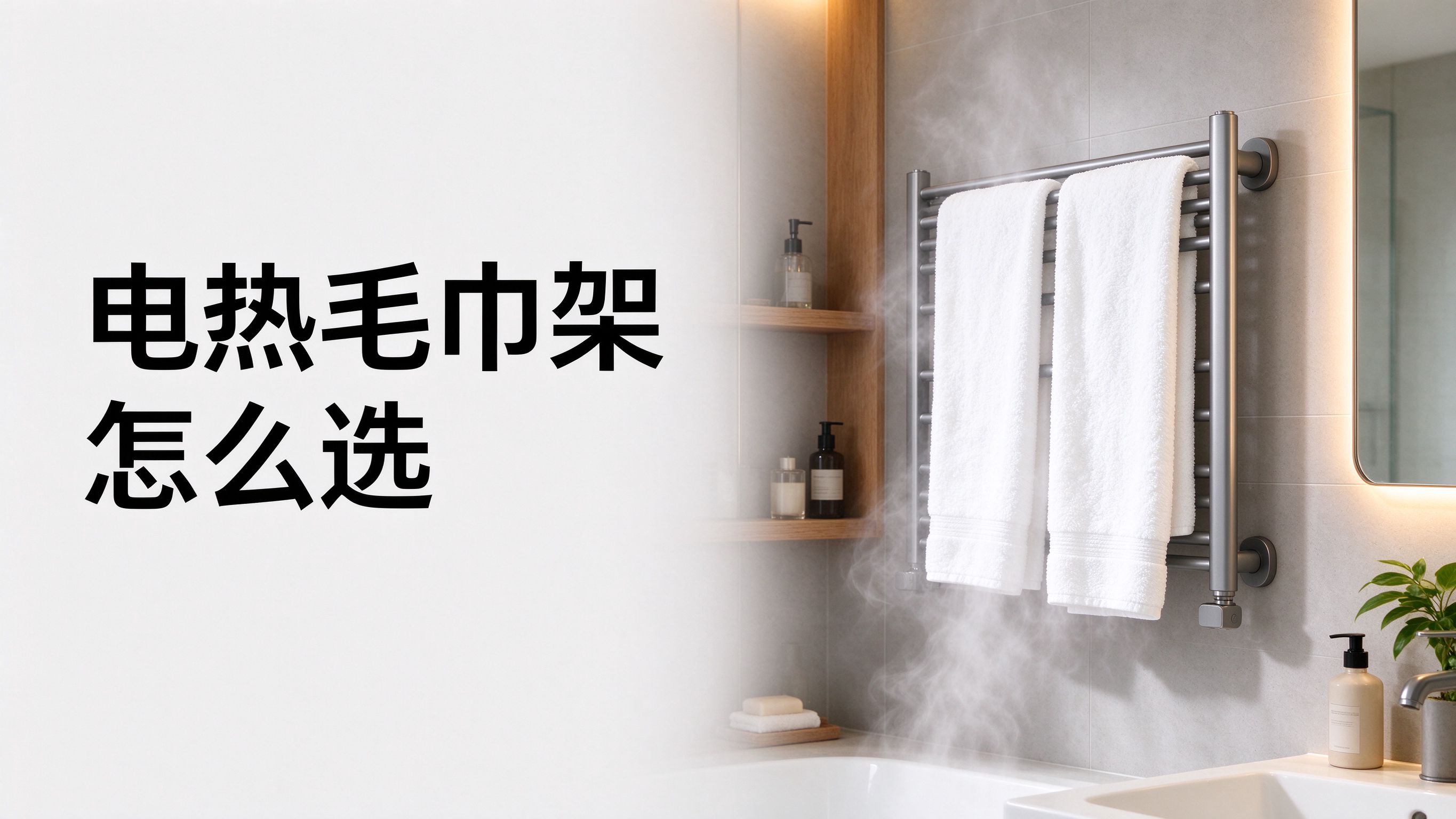 电热毛巾架怎么选?功率、安装、智能控制与浴室除湿