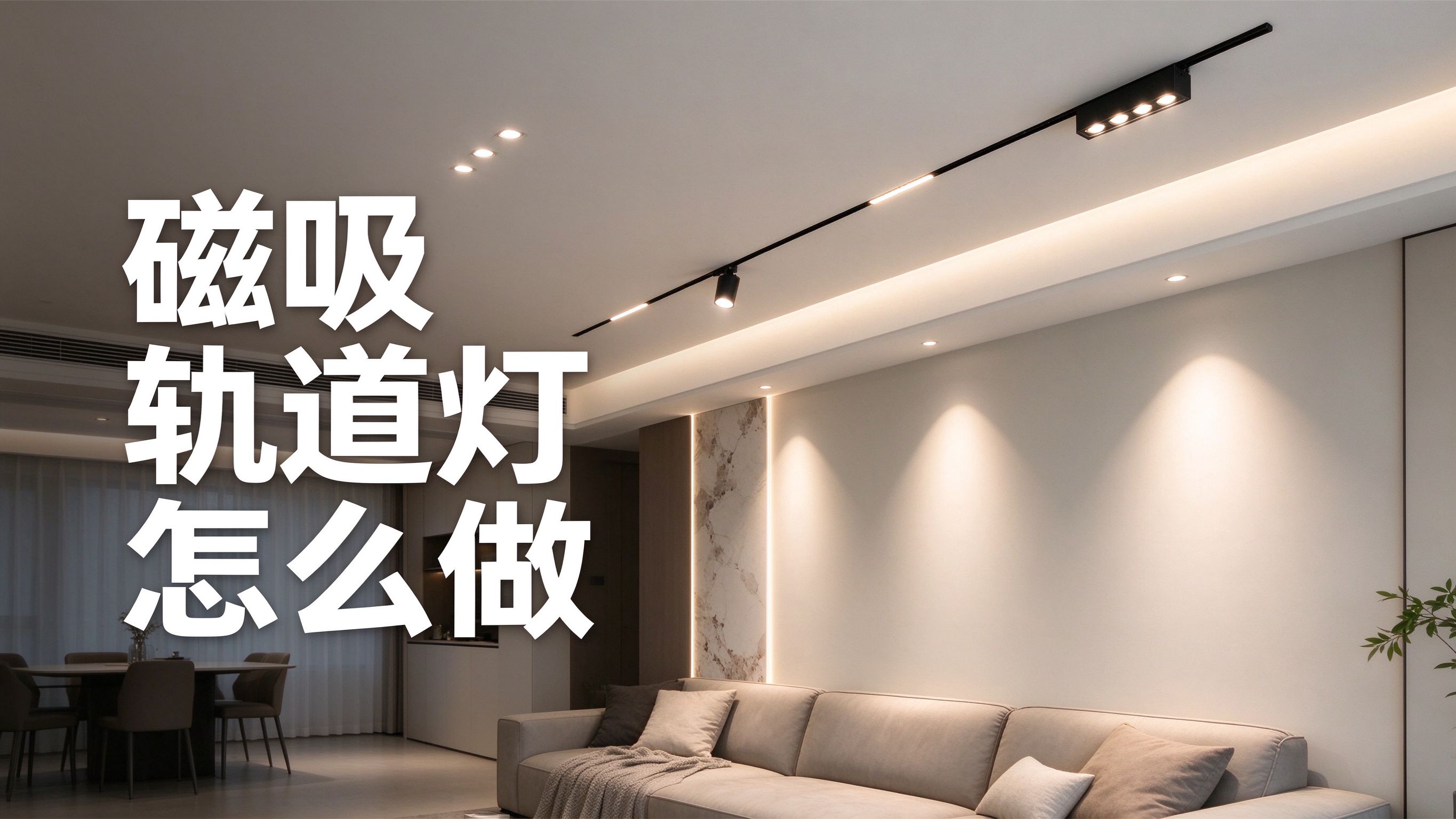 磁吸轨道灯怎么做?轨道、电源、灯具与智能调光的安装要点