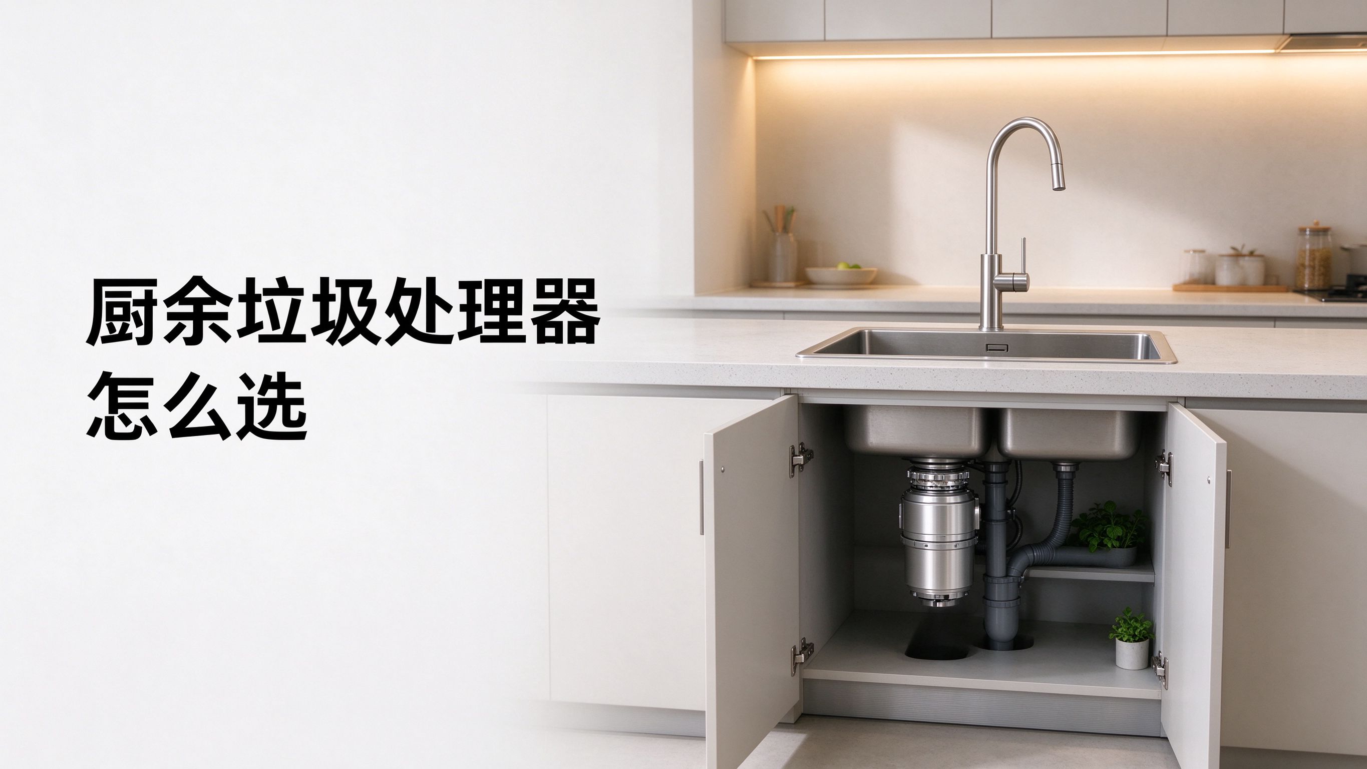 厨余垃圾处理器怎么选?功率、安装、隔音与智能联动